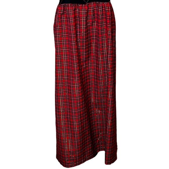 Bobbie Brooks vintage Christmas plaid maxi dress size S - Picture 3 of 15